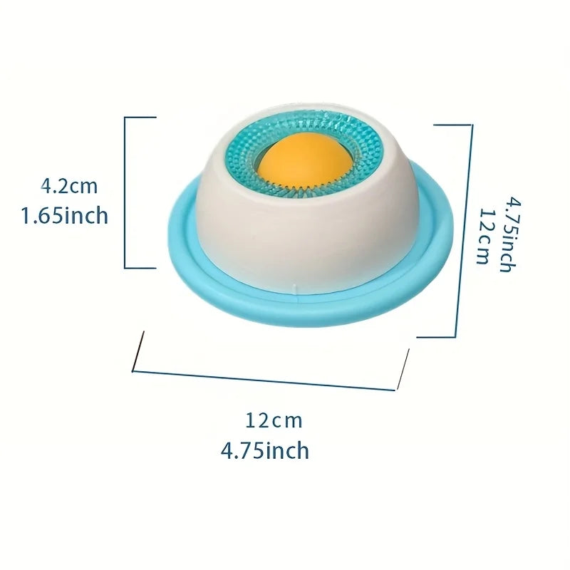 Lick Toy Interactiv Slow Feeder pentru Câini și Pisici — Cu Minge Rotativă