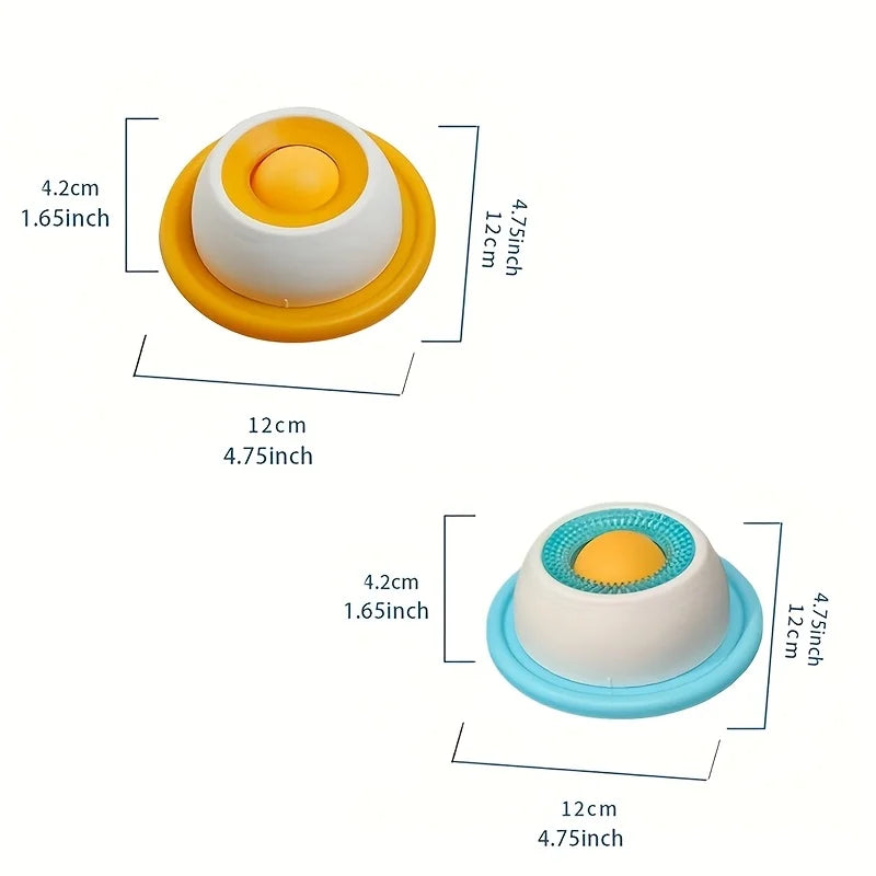 Lick Toy Interactiv Slow Feeder pentru Câini și Pisici — Cu Minge Rotativă