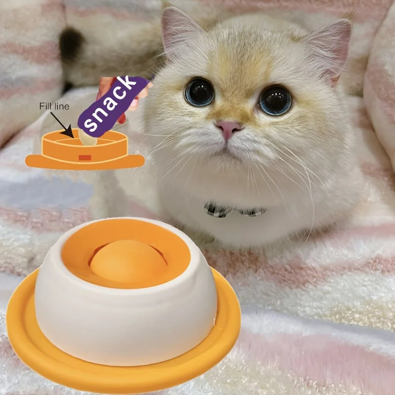 Lick Toy Interactiv Slow Feeder pentru Câini și Pisici — Cu Minge Rotativă