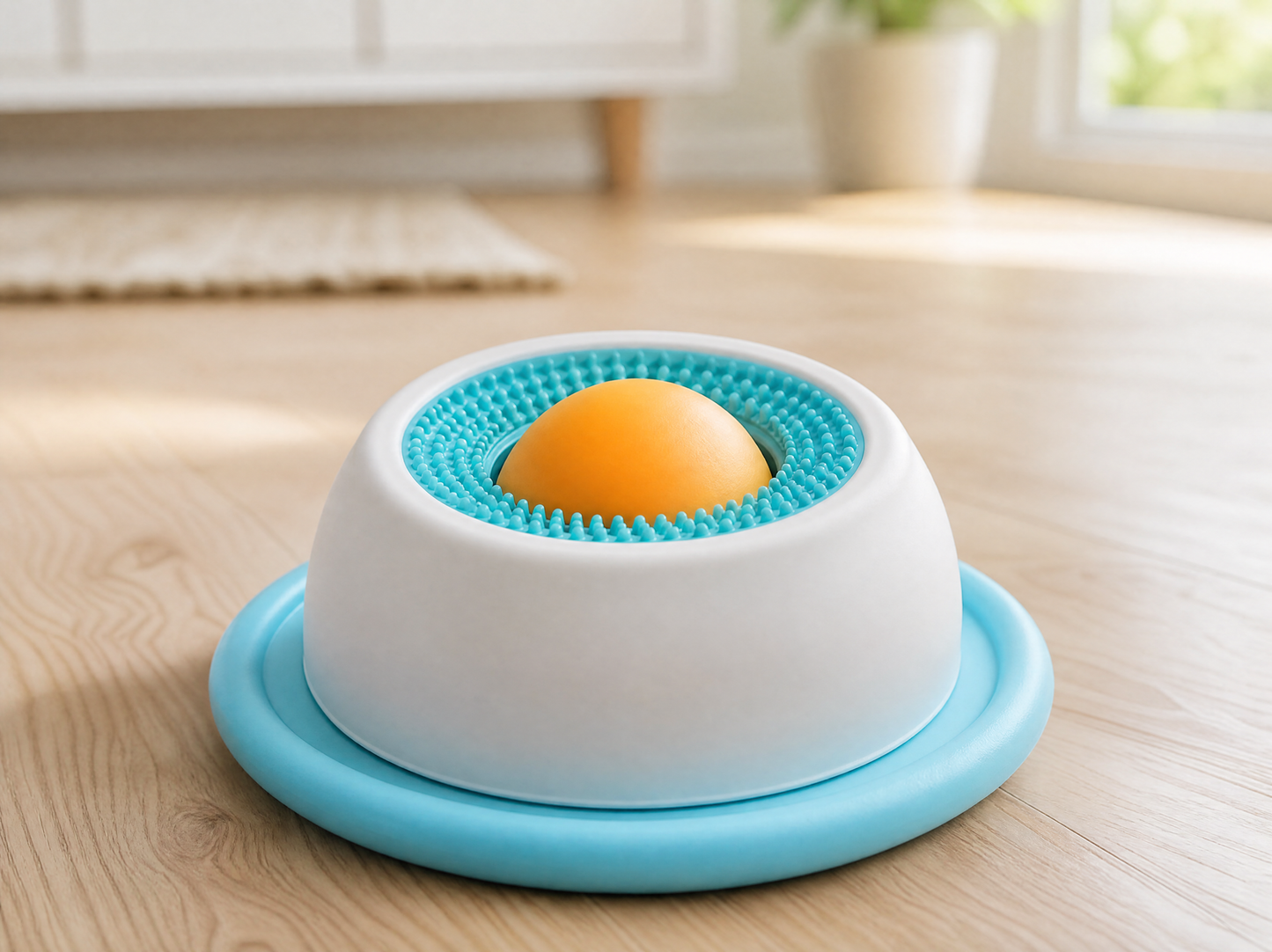 Lick Toy Interactiv Slow Feeder pentru Câini și Pisici — Cu Minge Rotativă