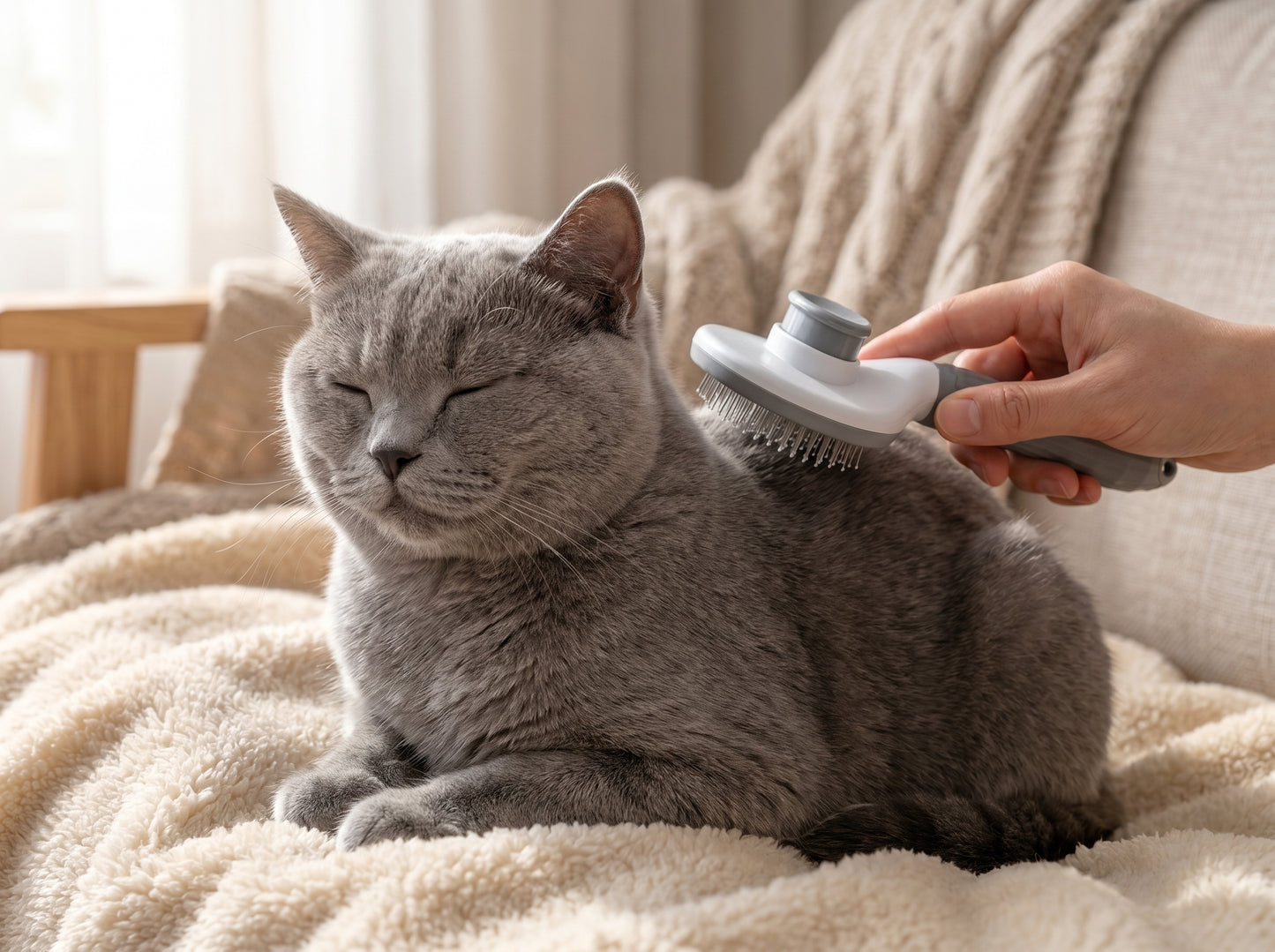 Perie Self-Cleaning pentru Câini și Pisici — Îndepărtare Blană
